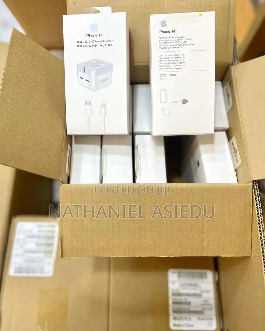 Apple 60w Usb-C Power Adapter and a Usb-C to Lightning Cable