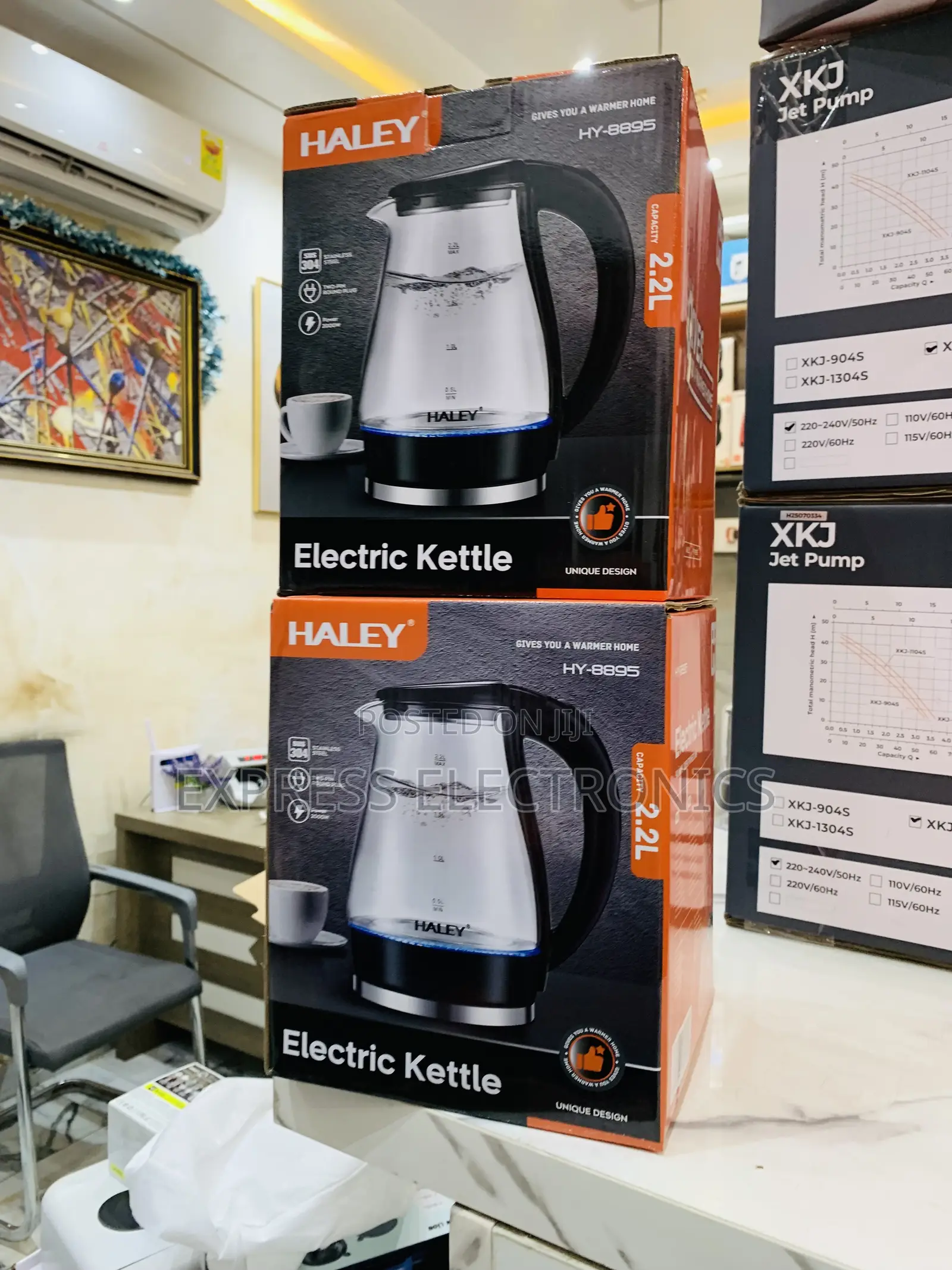 Haley-Hy-8895 Halley Kettle Transperent 2.2ltr Led Light