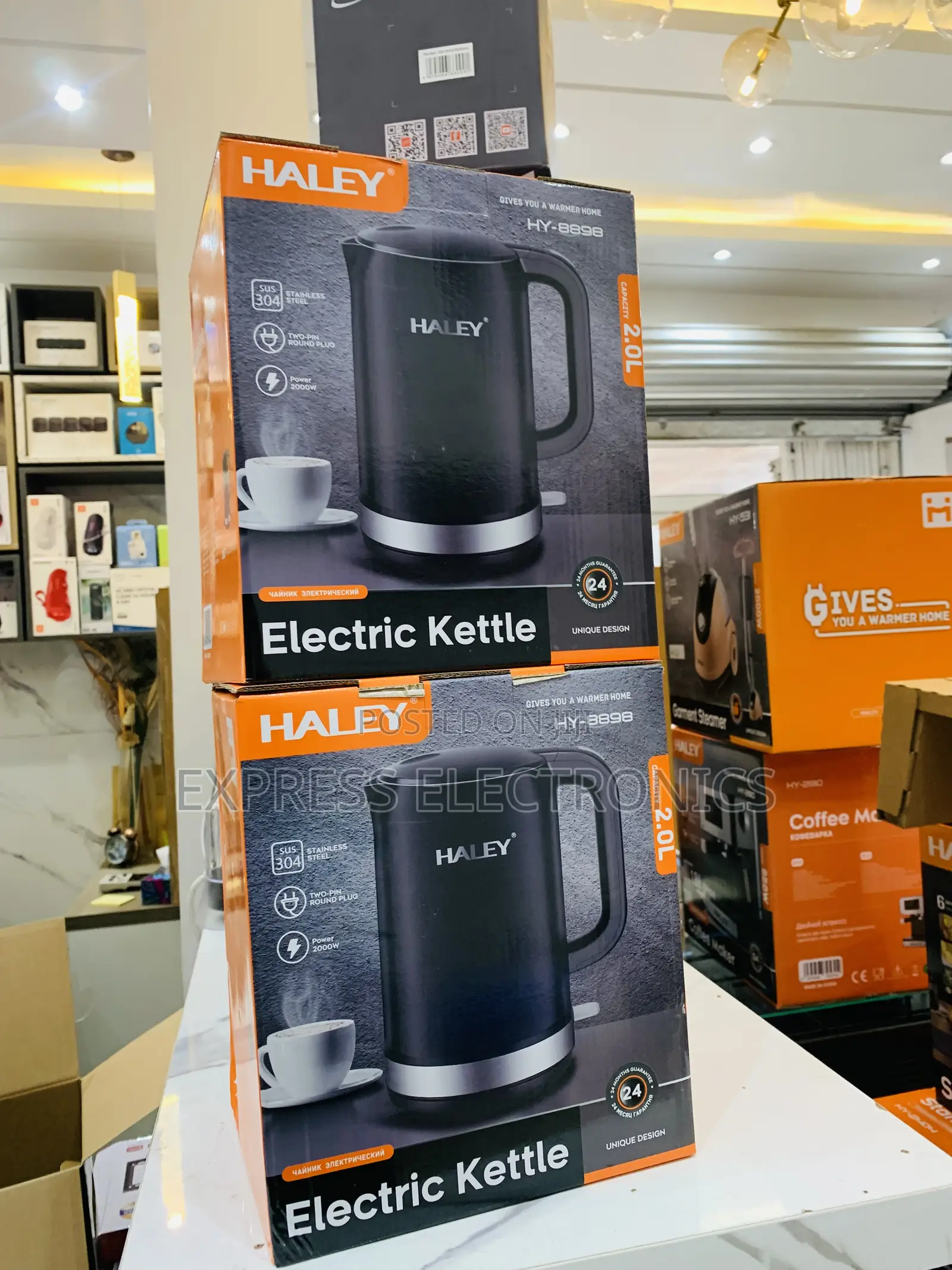 Text Us for Your Haley-Hy-8898 Halley Kettle 2.0ltr 2000watt Black