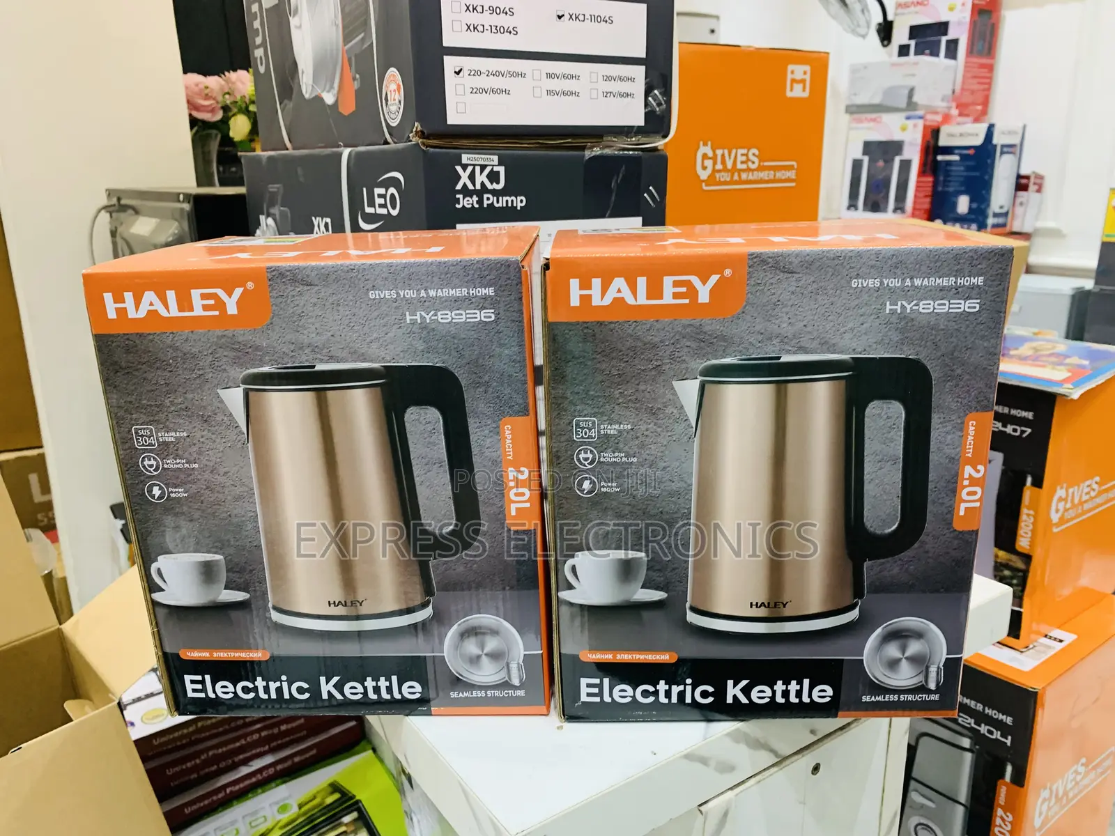 Haley-Hy-8936 Halley Kettle Braun 2.0ltr 1800watt