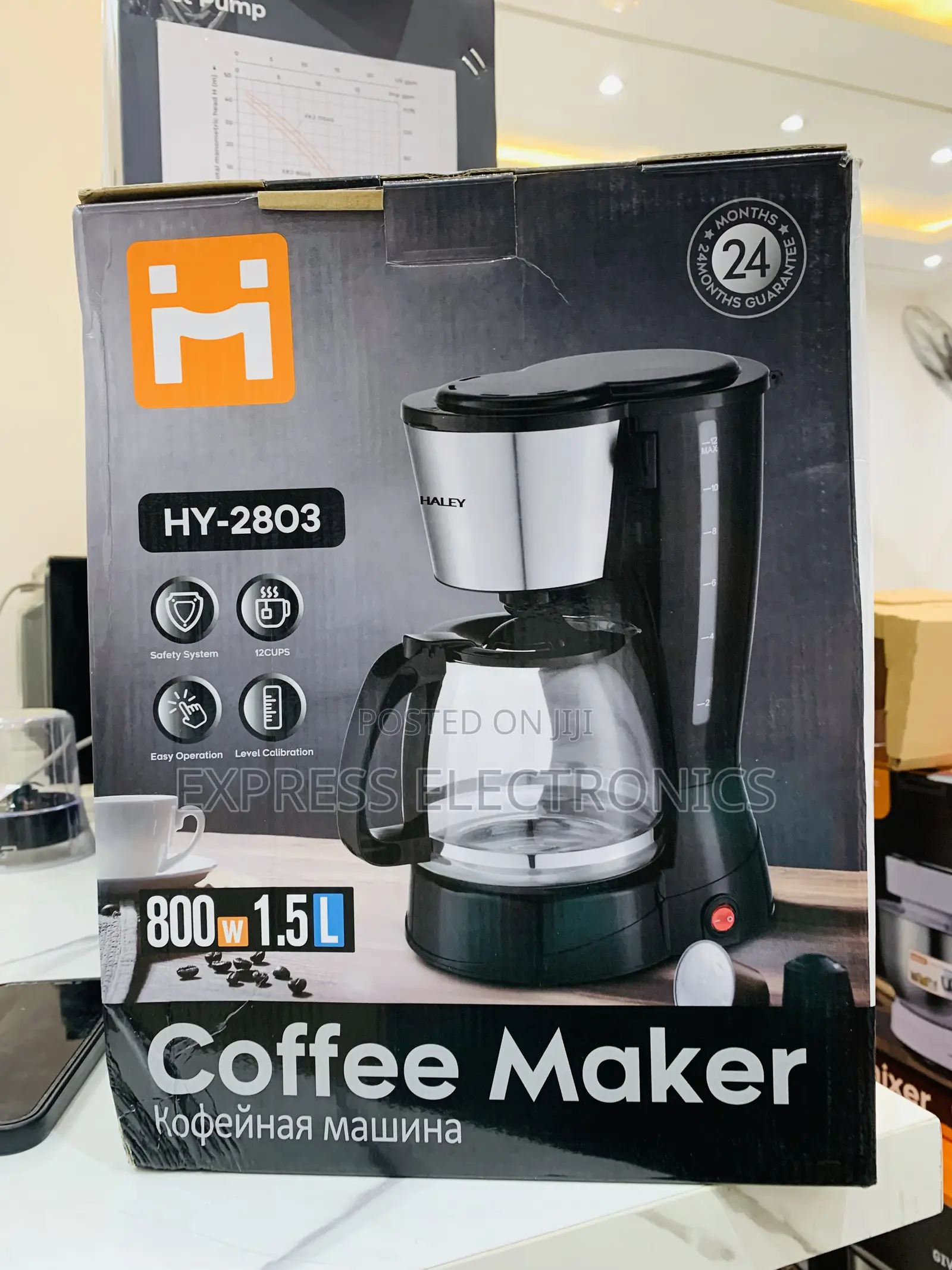Call and Order for Haley-Hy-2803 Halley Coffee Machine 0.8ltr