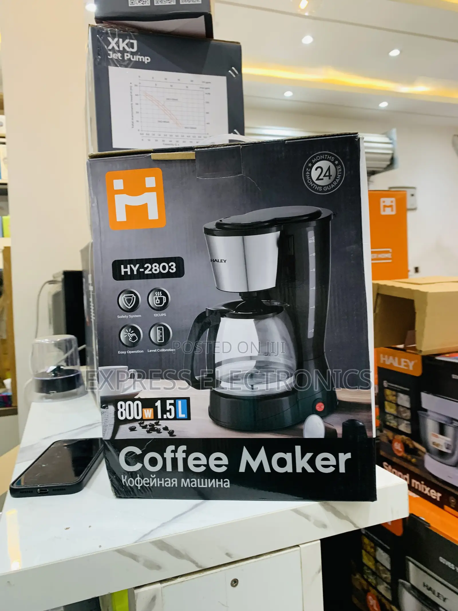 Grab Your Favorite Haley-Hy-2803 Halley Coffee Machine 0.8ltr