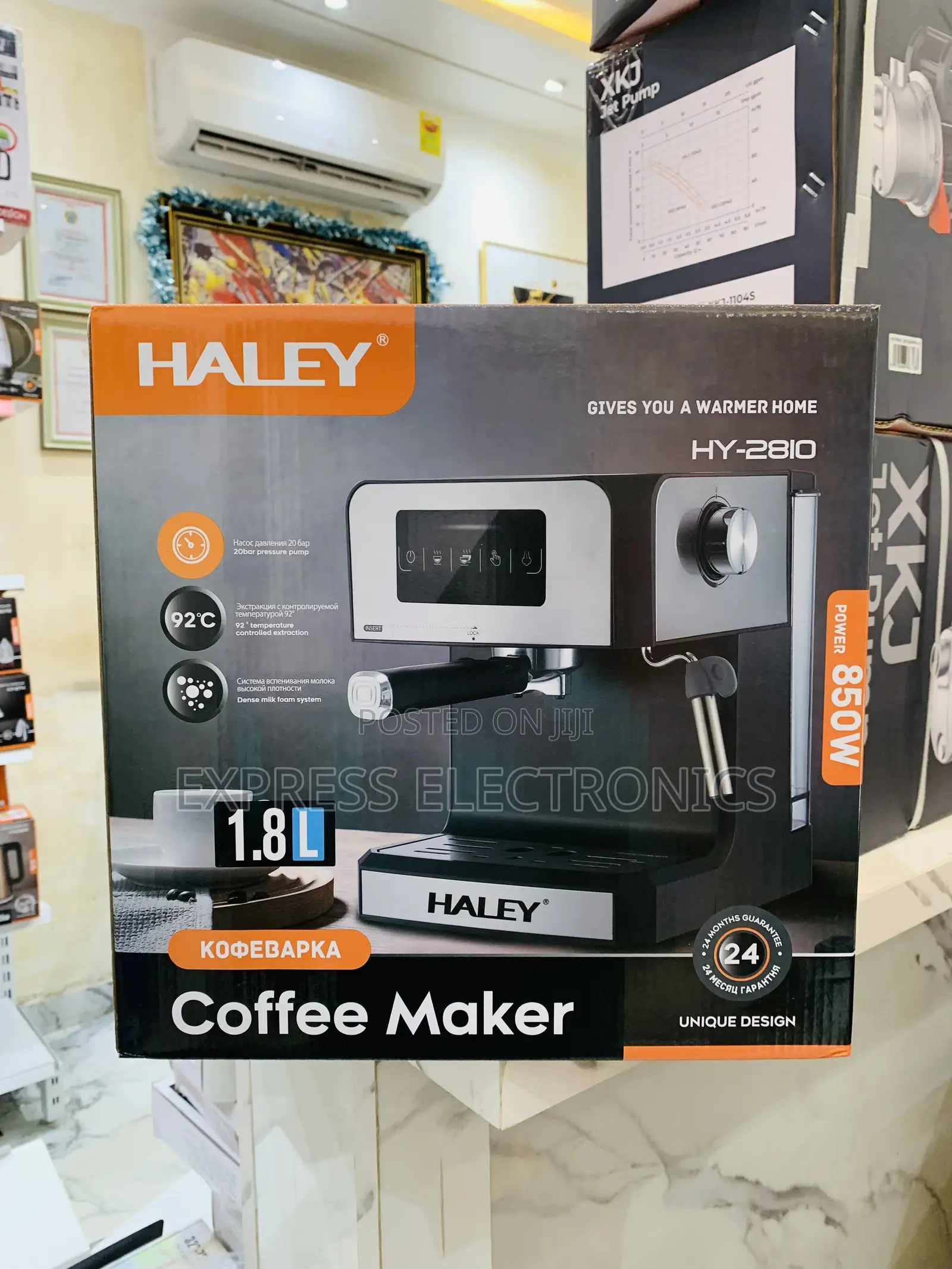 Highly Recommended Haley-Hy-2810 Halley Coffee Machine 1.8ltr 850 Watt