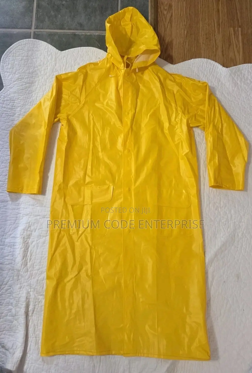 Yellow Non Reflective Raincoat – Straight Design, Waterproof & Durable ...