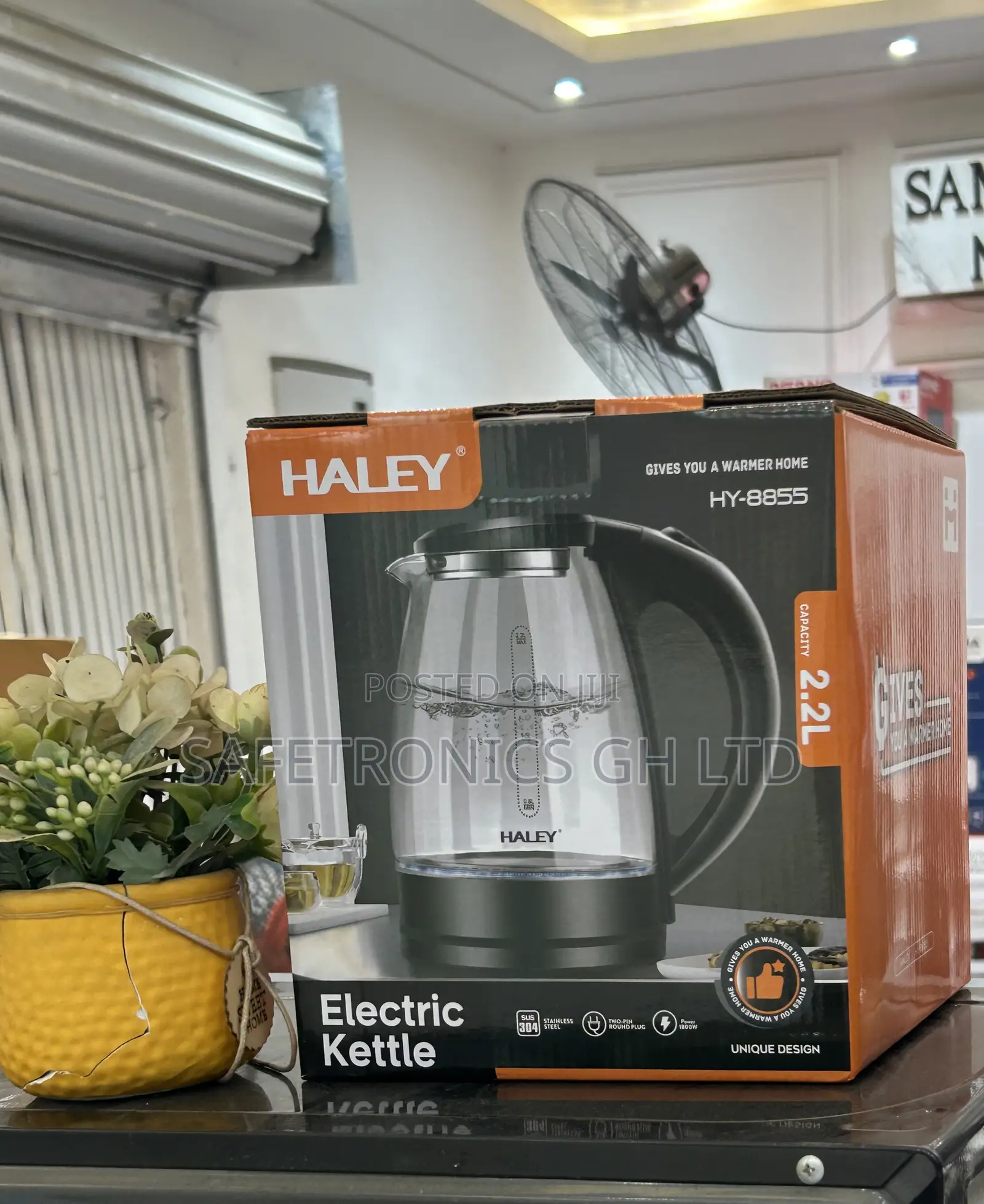 Fresh in Box Electric Haley_hy-8855 2.2 Liters 1800 Watts Water Kettle