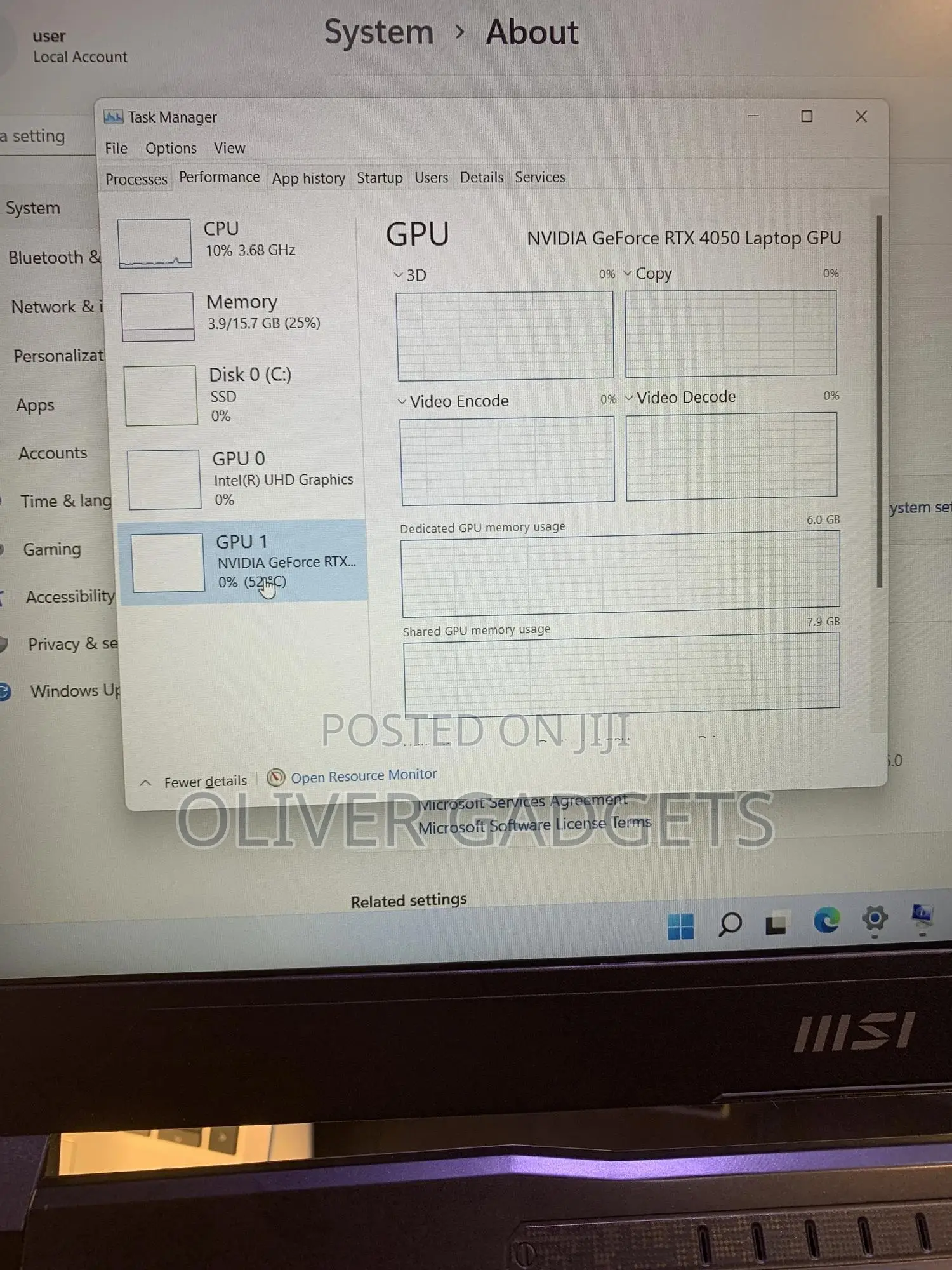 Laptop MSI Katana 15 16GB Intel Core I7 SSD 1T