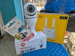 V380 CCTV Smart Bulb Camera Plus Router Combo With Free 64gig Sd Card