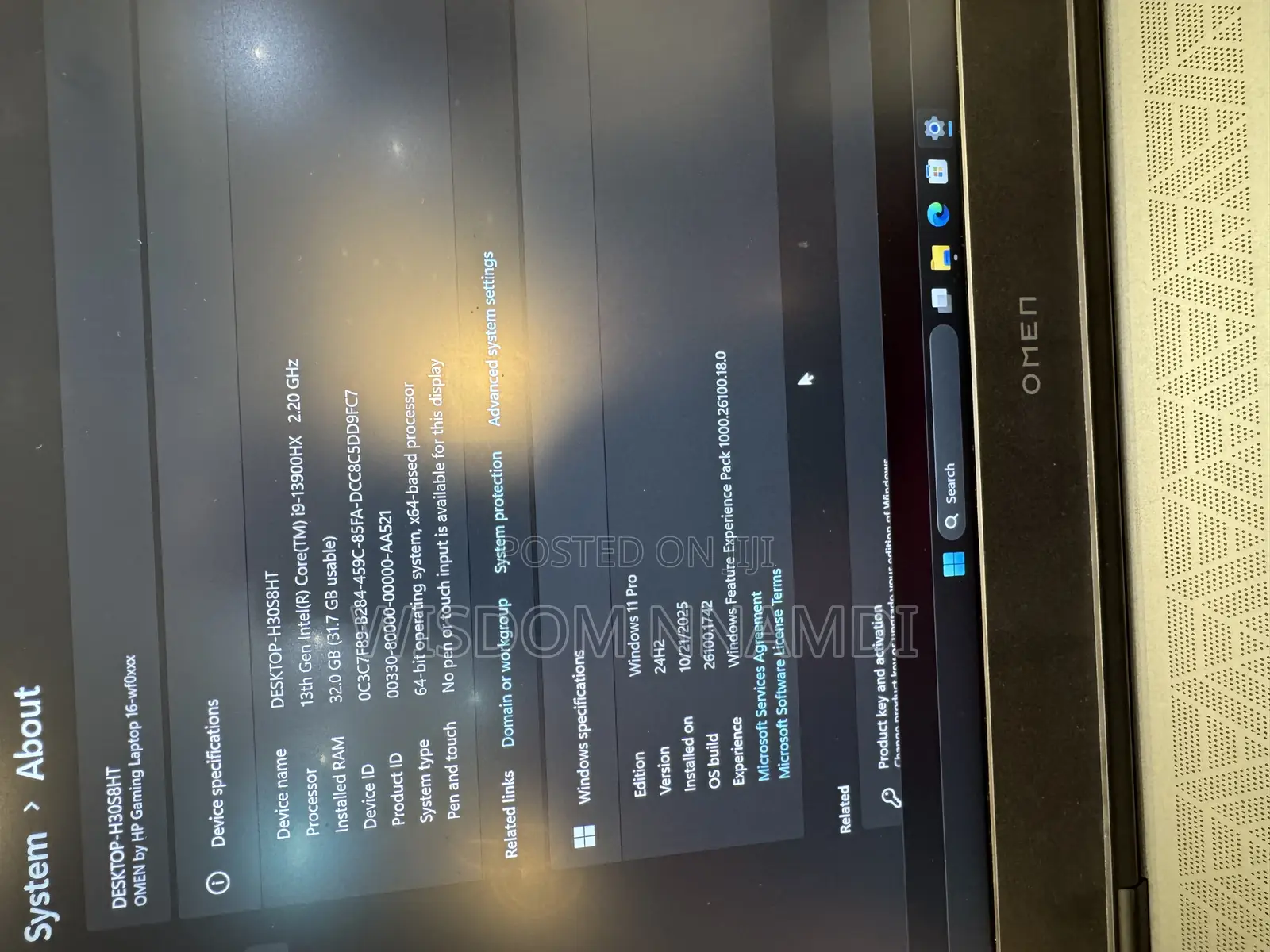 New Laptop HP Omen 16 32GB Intel Core i9 SSD 1T