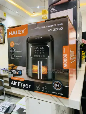 Brand New Sleek Black. Haley-Hy-2530 Haley Air Fryer Maker 7ltr 2000w