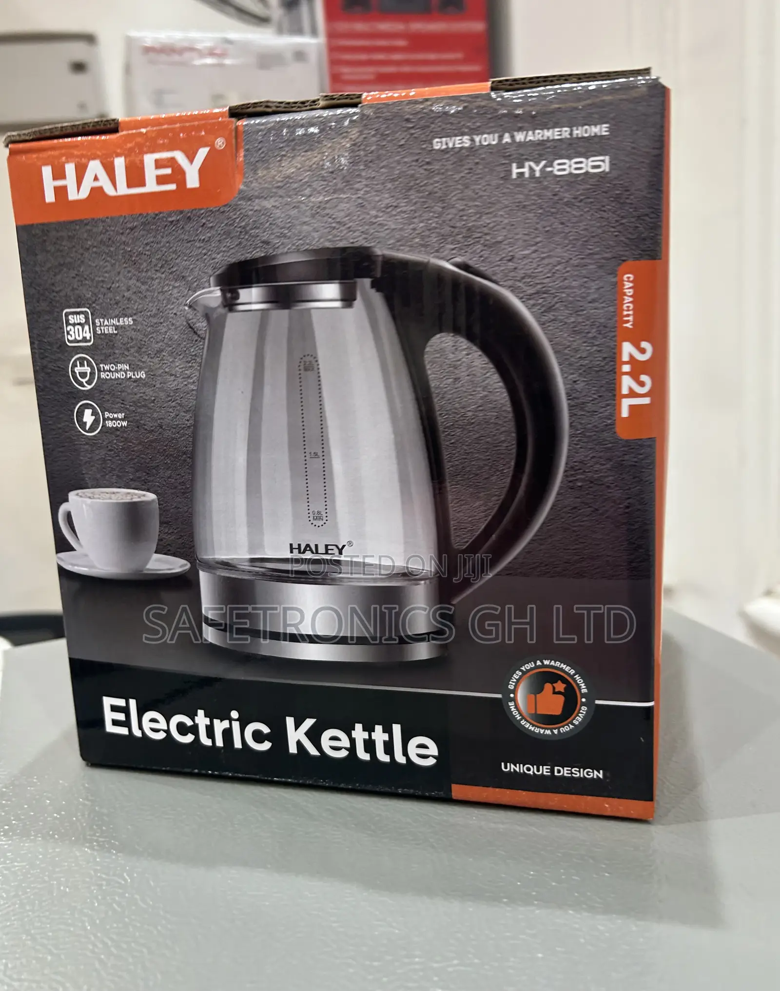 Energy Sufficient Transparent 2.2 Hy-8861 1800 Watts Led Light Kettle
