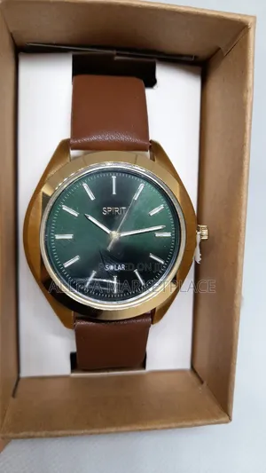 Brown Gold Green Spirit Solar Men's Watch