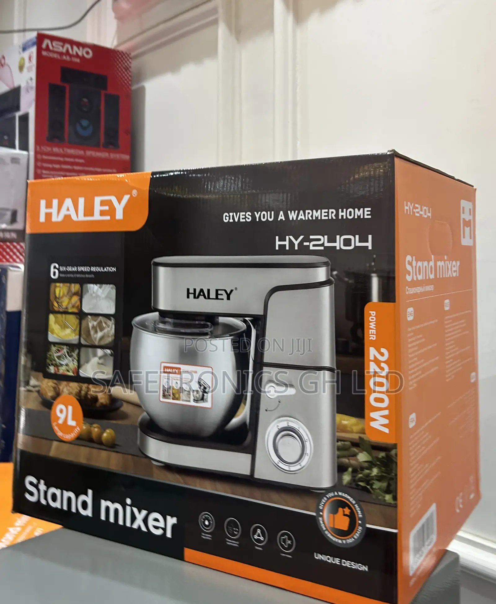 Haley** Hy-2404 Electric 9 Liters Reliable 2200 Watts Stand Mixer
