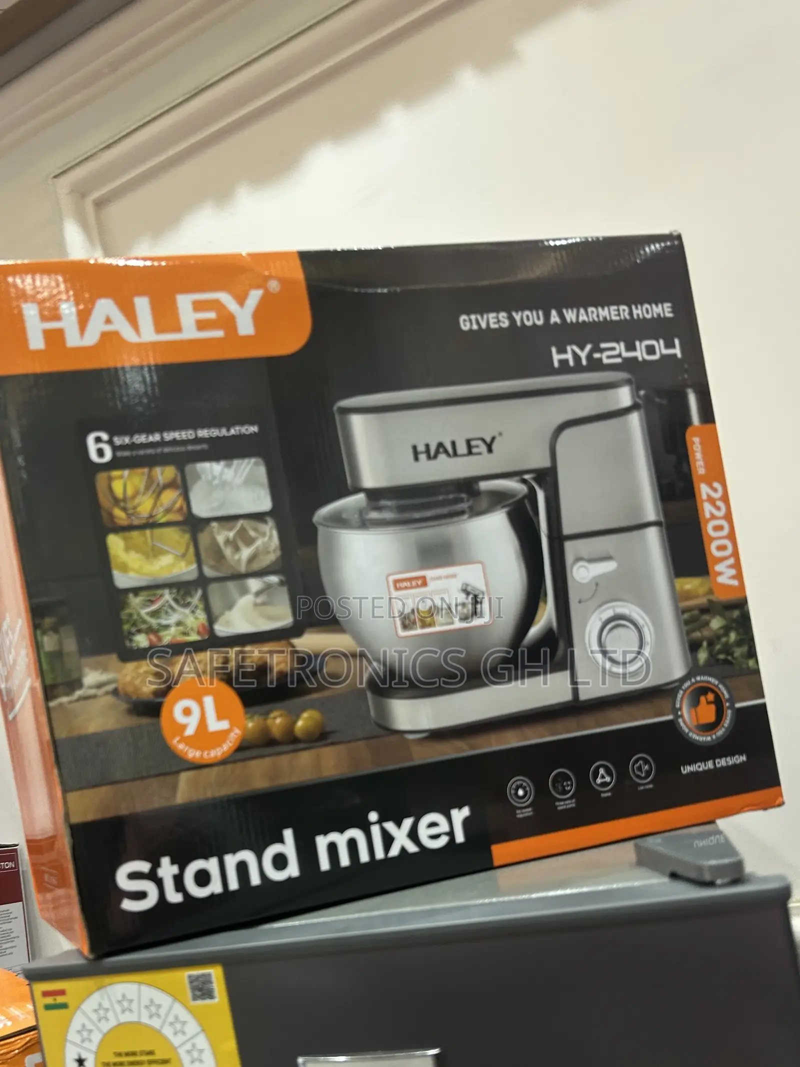 Fabulous Grey Haley 2200w 2.2 Liters Hy-2404 Electric Stand Mixer