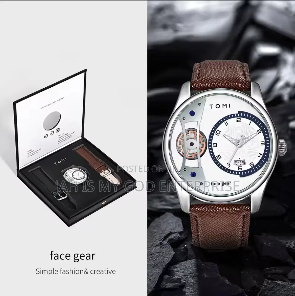Tomi T105 Men's Quartz Watch Versatile Double Strap Detachable Watch