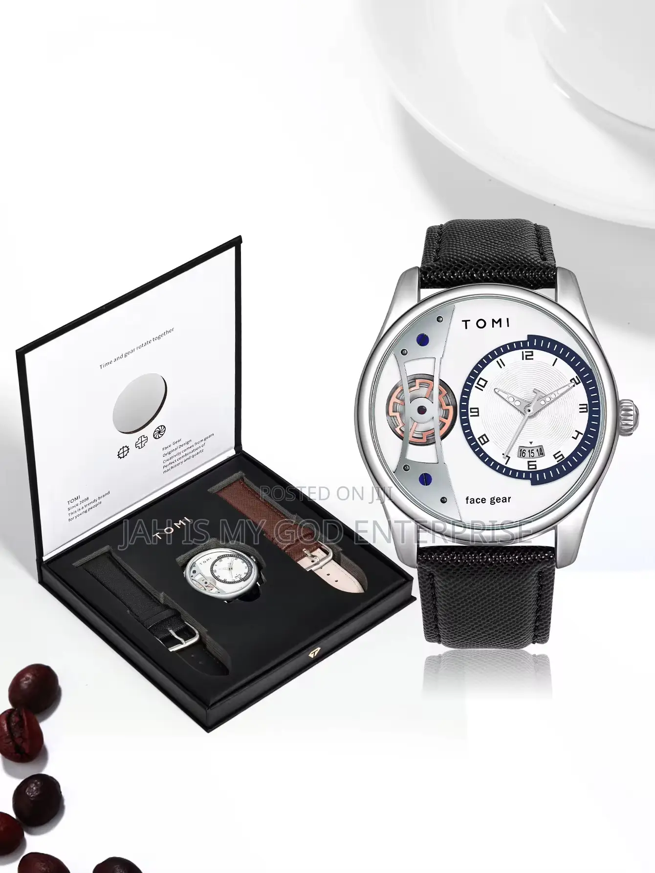 Tomi T105 Men's Quartz Watch Versatile Double Strap Detachable Watch