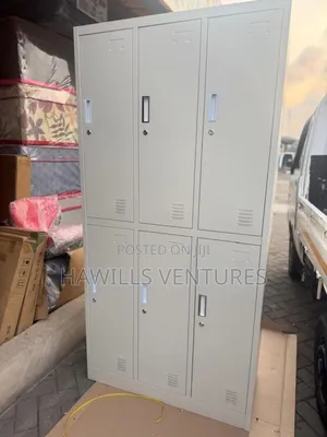 Six Door Metal Locker Cabinet