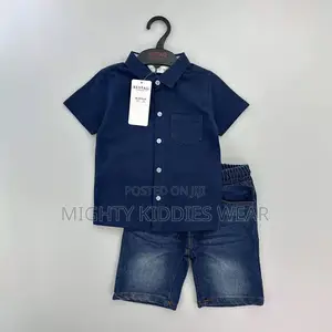 Boys Denim Summer Suit Shirt and Jeans Age 3m -24m