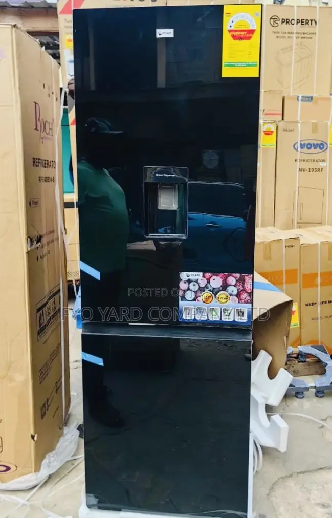 Spacious Made Pearl 309l Double Door Mirror Face Fridge + Dispenser