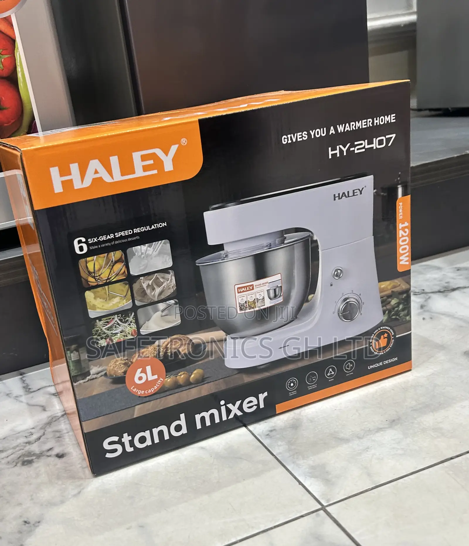 Massive __ 6 Liters Haley Electric 1200 Watts Hy-2407 Stand Mix