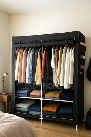 “Durable Foldable Wardrobe With Strong Metal Frame