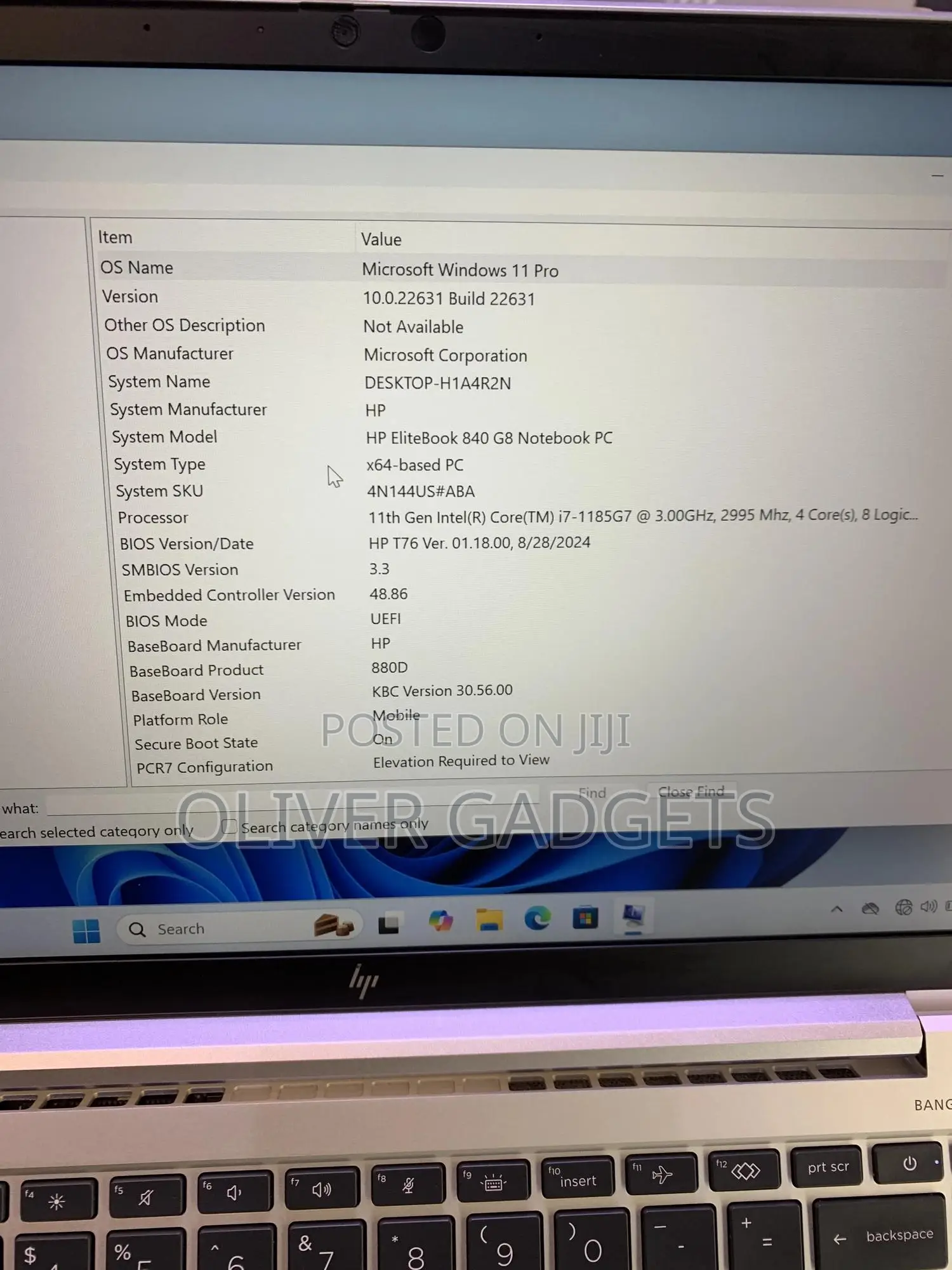 Laptop HP EliteBook 840 G8 16GB Intel Core i7 SSD 256GB