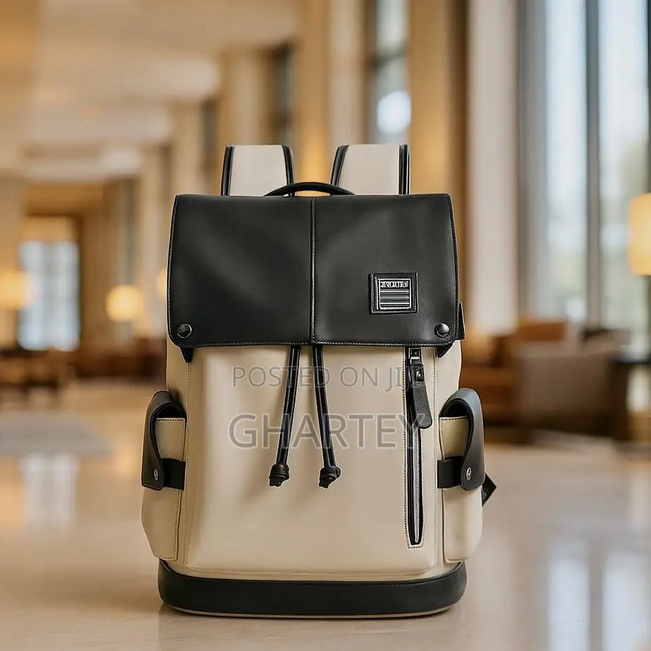 Stylish Dual-Tone Backpack With Modern Design