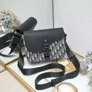Luxury Designer Dior Black Saddle Bag Available in Box