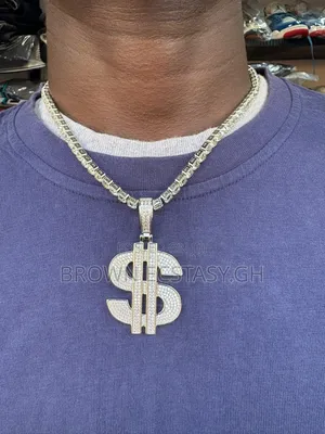 Iced Out Dollar Sign Necklace
