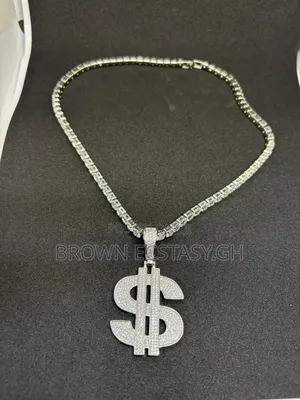Iced Out Dollar Sign Necklace