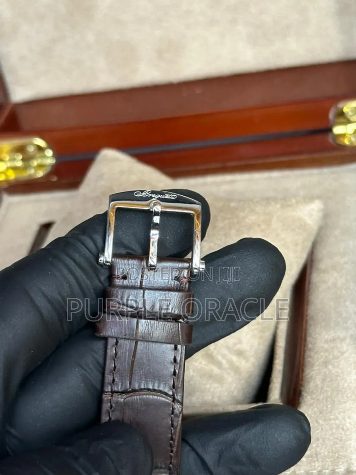 Automatic Brown Genuine Leather Breguet Men's Watch