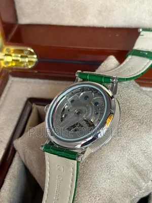 All New Green Leather Strap Breguet Automatic Watch