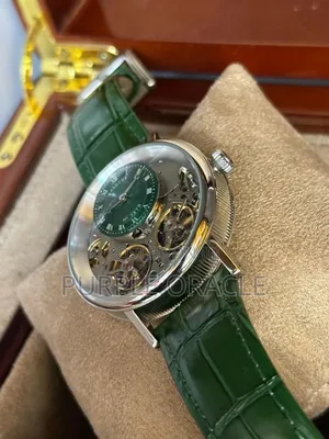 All New Green Leather Strap Breguet Automatic Watch
