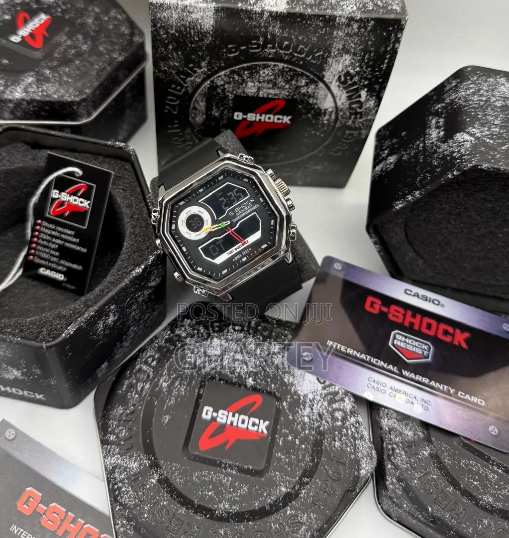 Casio G-Shock Digital Analog Watch Stainless Steel Square Case