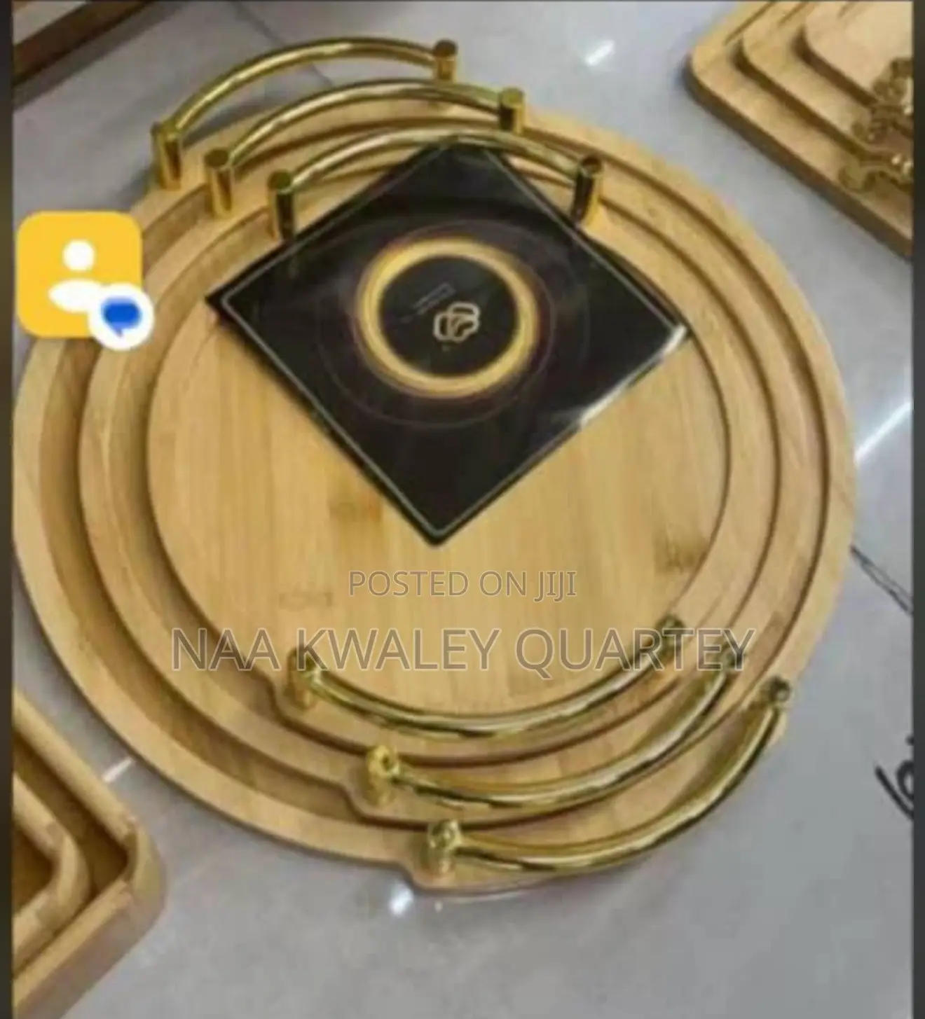 Bamboo Wooden Serving Trays 3pcs Set