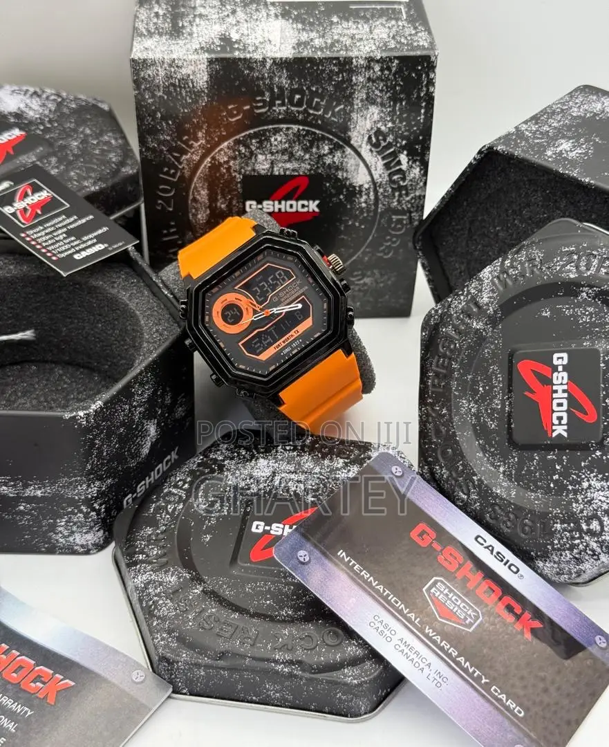 Casio G-Shock Digital Analog Watch - Orange Strap