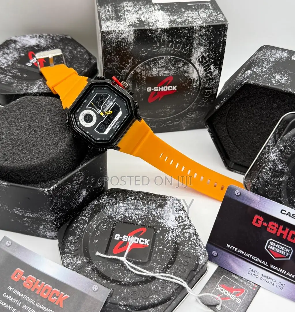 Casio G-Shock Digital Analog Watch - Orange Strap