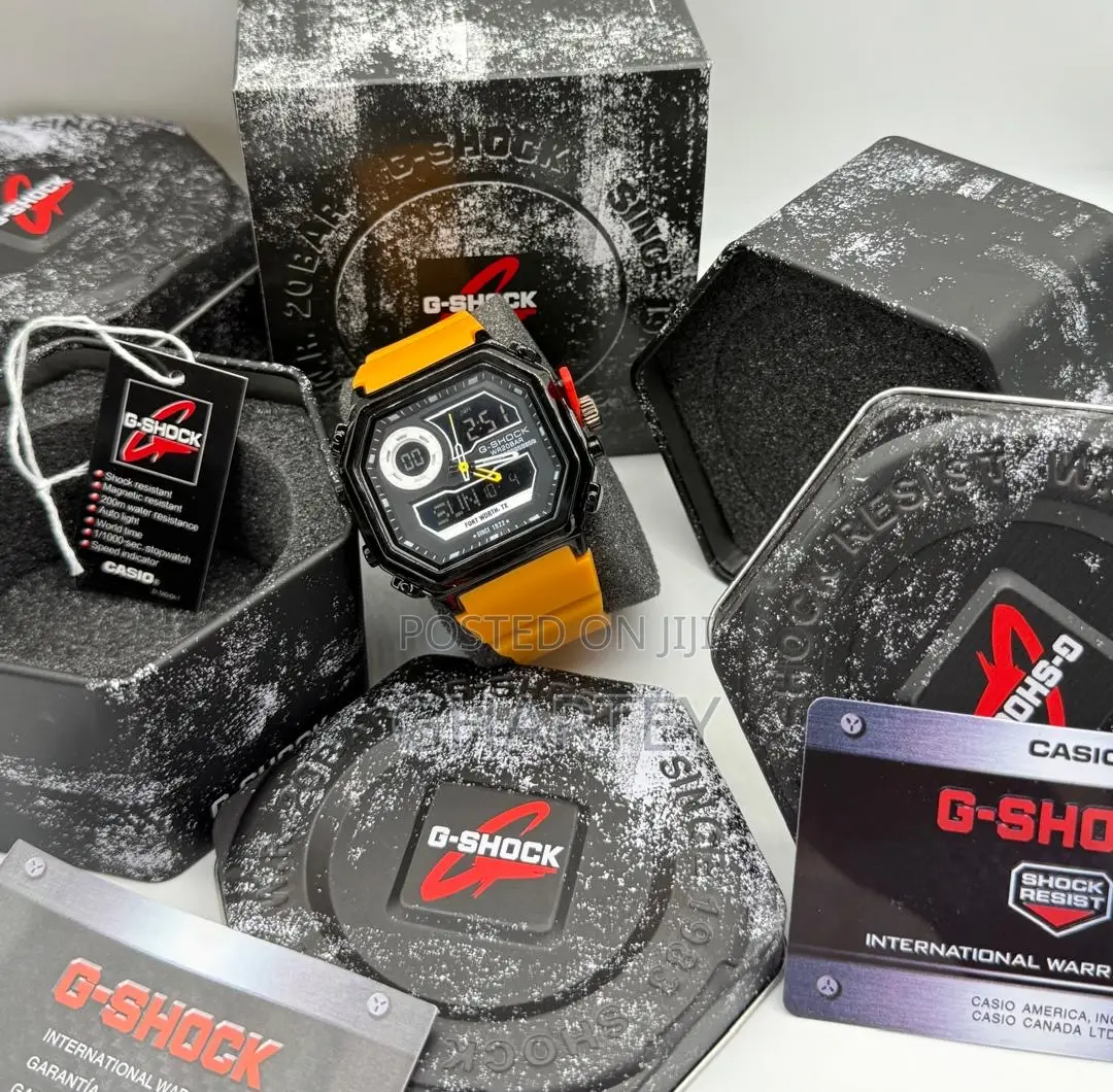 Casio G-Shock Digital Analog Watch - Orange Strap