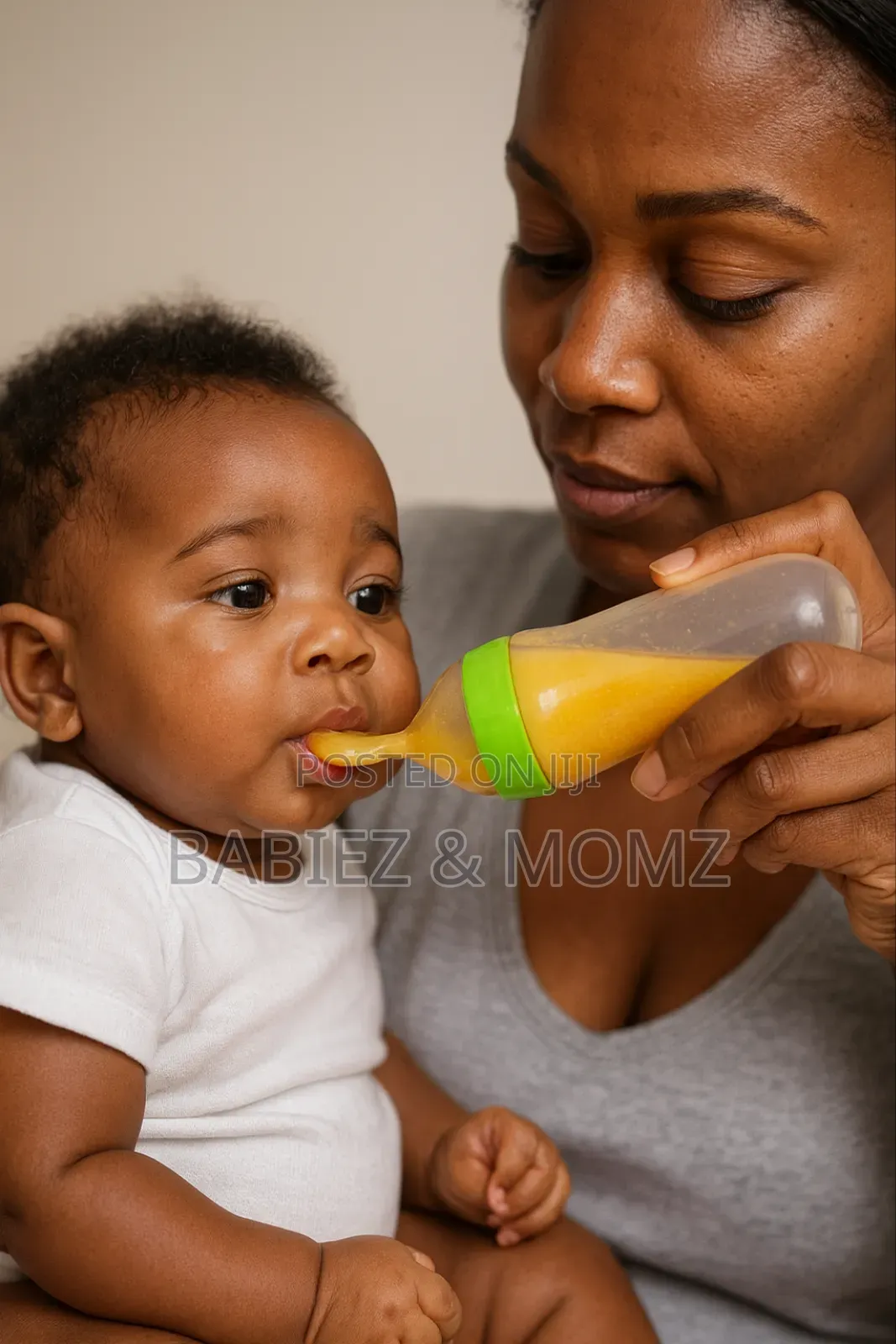 Silicone Baby Feeding Bottle With Spoon – For Effortless Feeding!