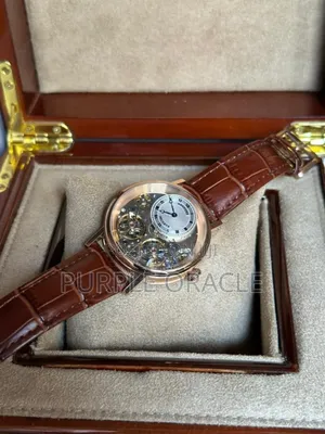 Genuine Brown Leather Breguet Mechanical Watch