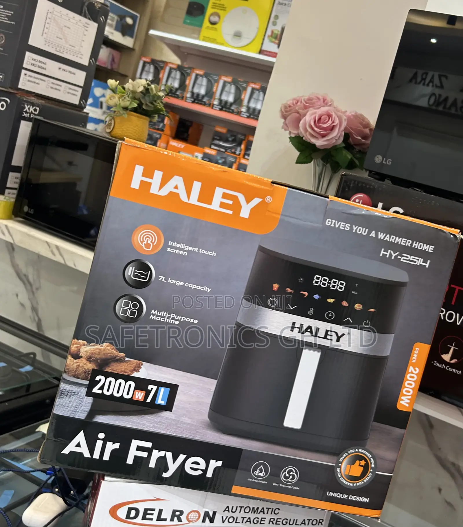 Ultra Modern Black Haley ** 7l (Hy-2514) Electric Airfryer Maker