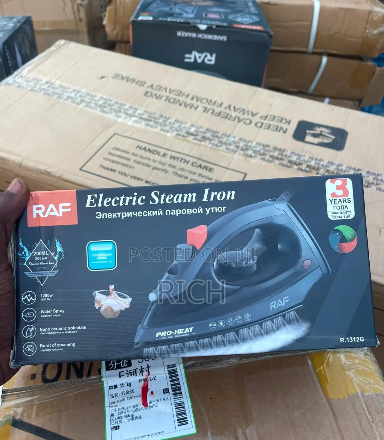 Raf Professional Electric Steam Iron at Wholesale Prices