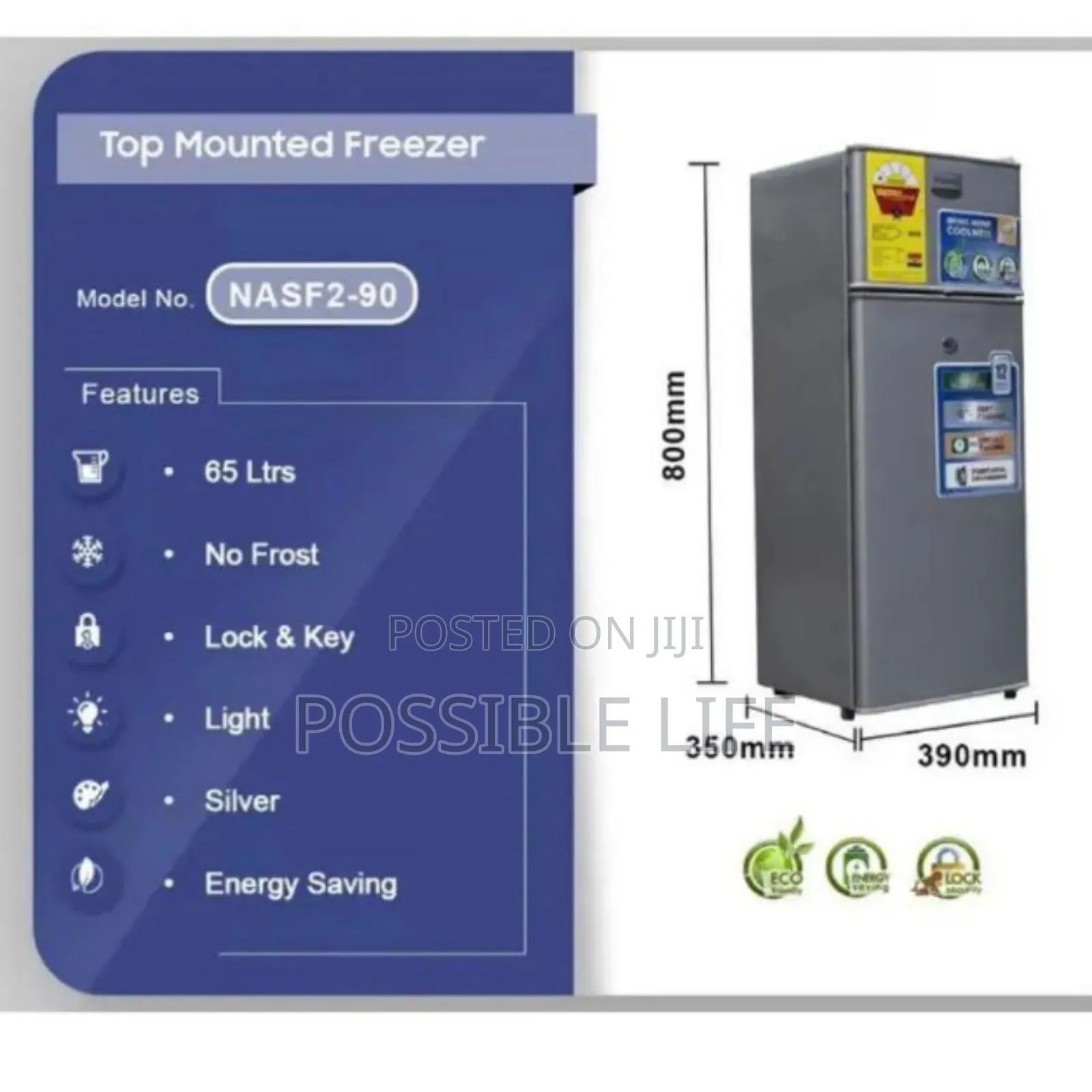 Double Door Table Top Fridge With Freezer