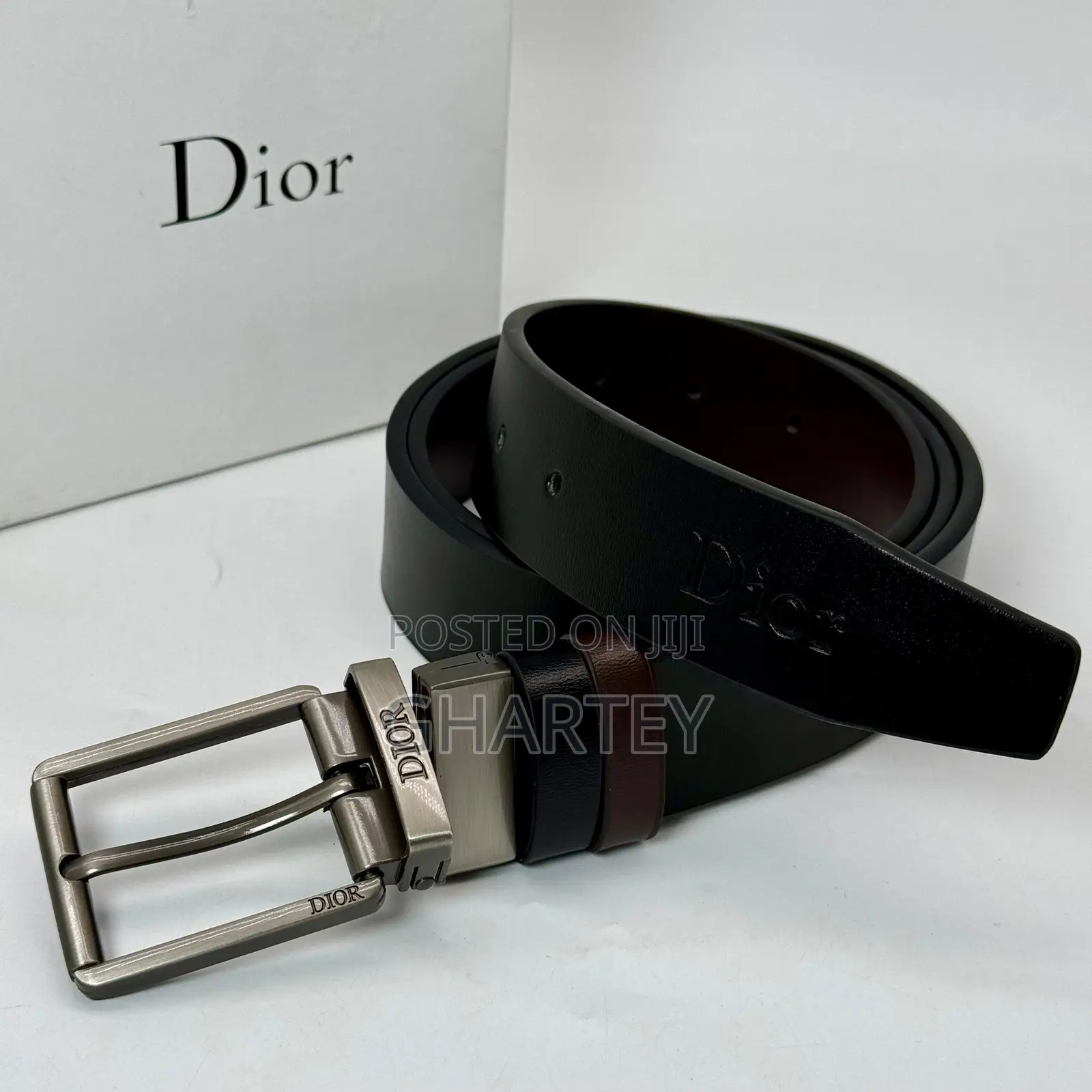 Reversible Men’S Simple Buckle Belt