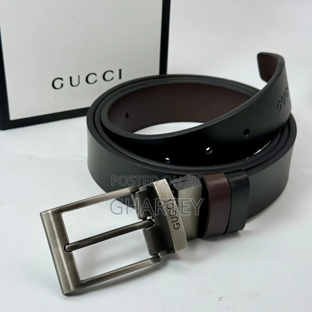 Leather Men’S Reversible Belts in Box