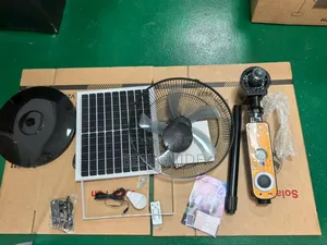 Solar Stand Fan With Remote, Usb,Bluetooth, Light, Mosquito Repellent