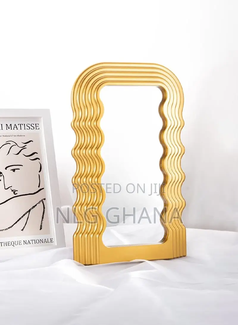 Irregular Wave Wall Mirror With Abs Frame. Ghx7540