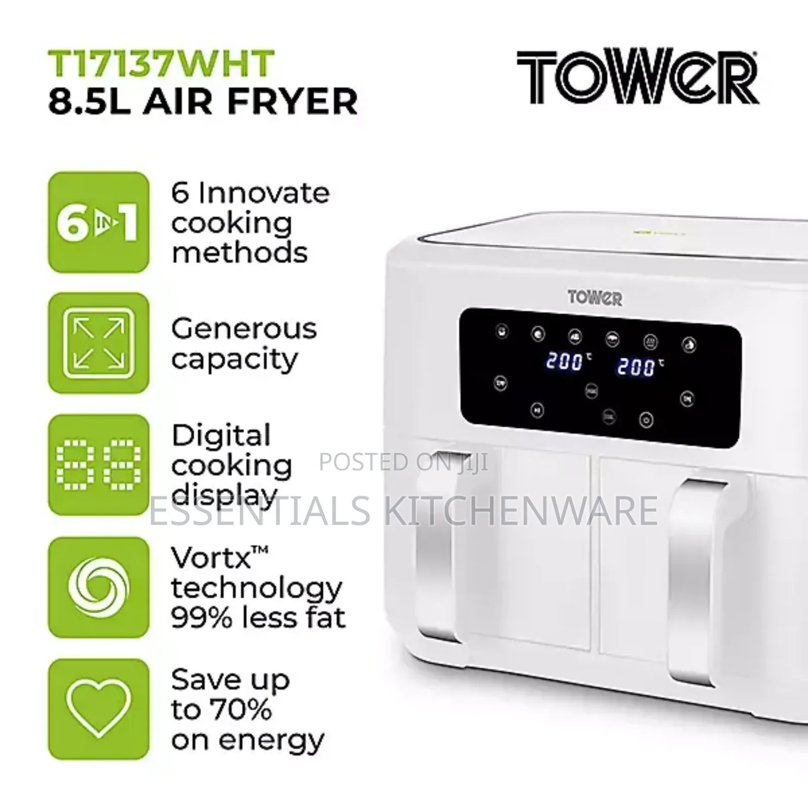 Tower 8.5l Dual Air Fryer