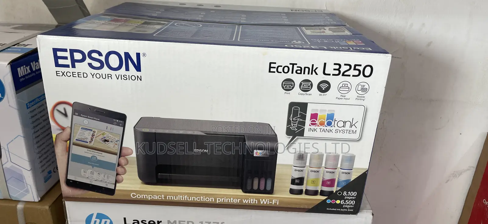 Epson Ecotank L3252 A4 Wi-Fi All-in-One Ink Tank Printer