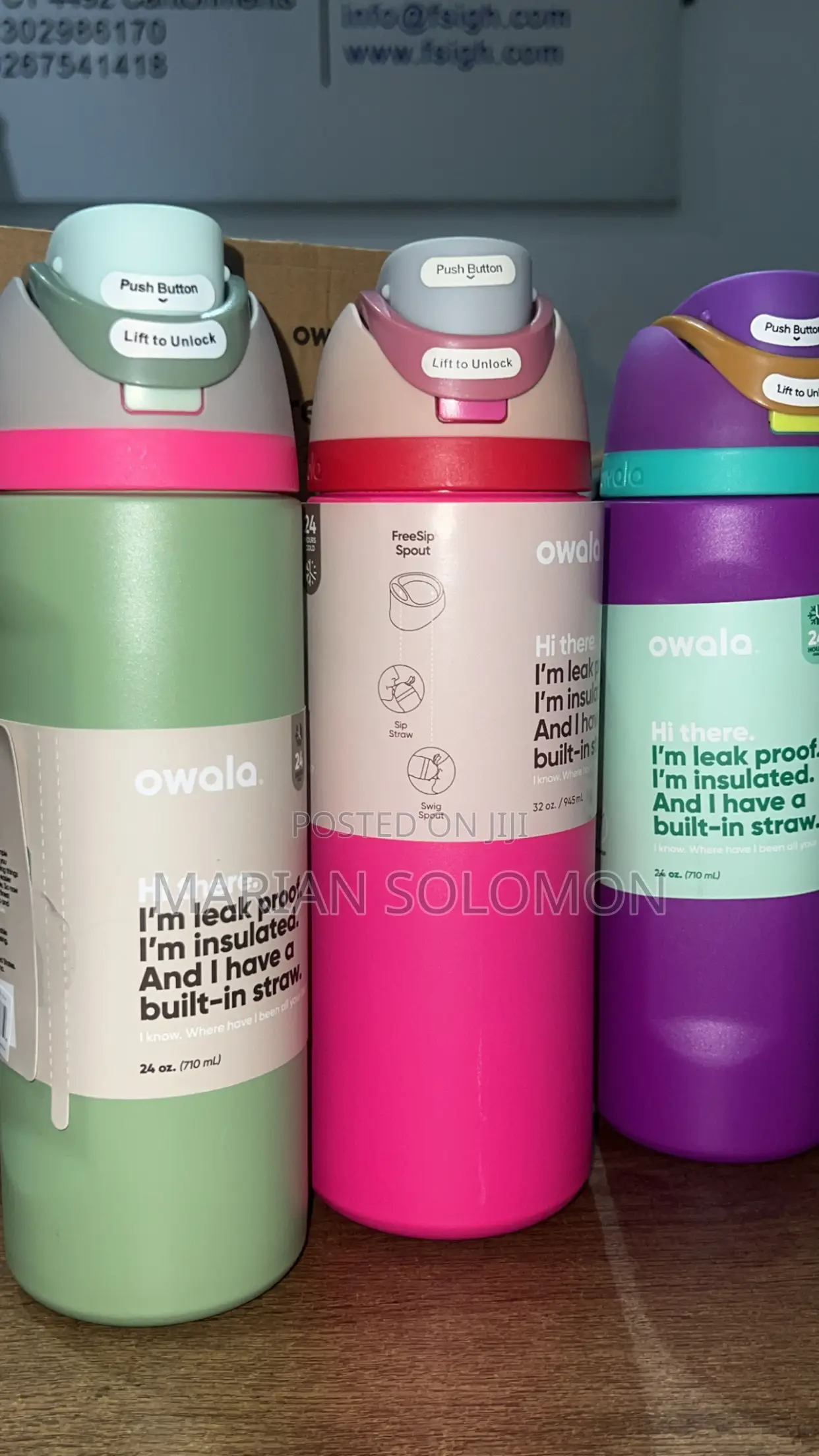 Insulated Bottles Owala & 420ml Leakproof Thermos Cup