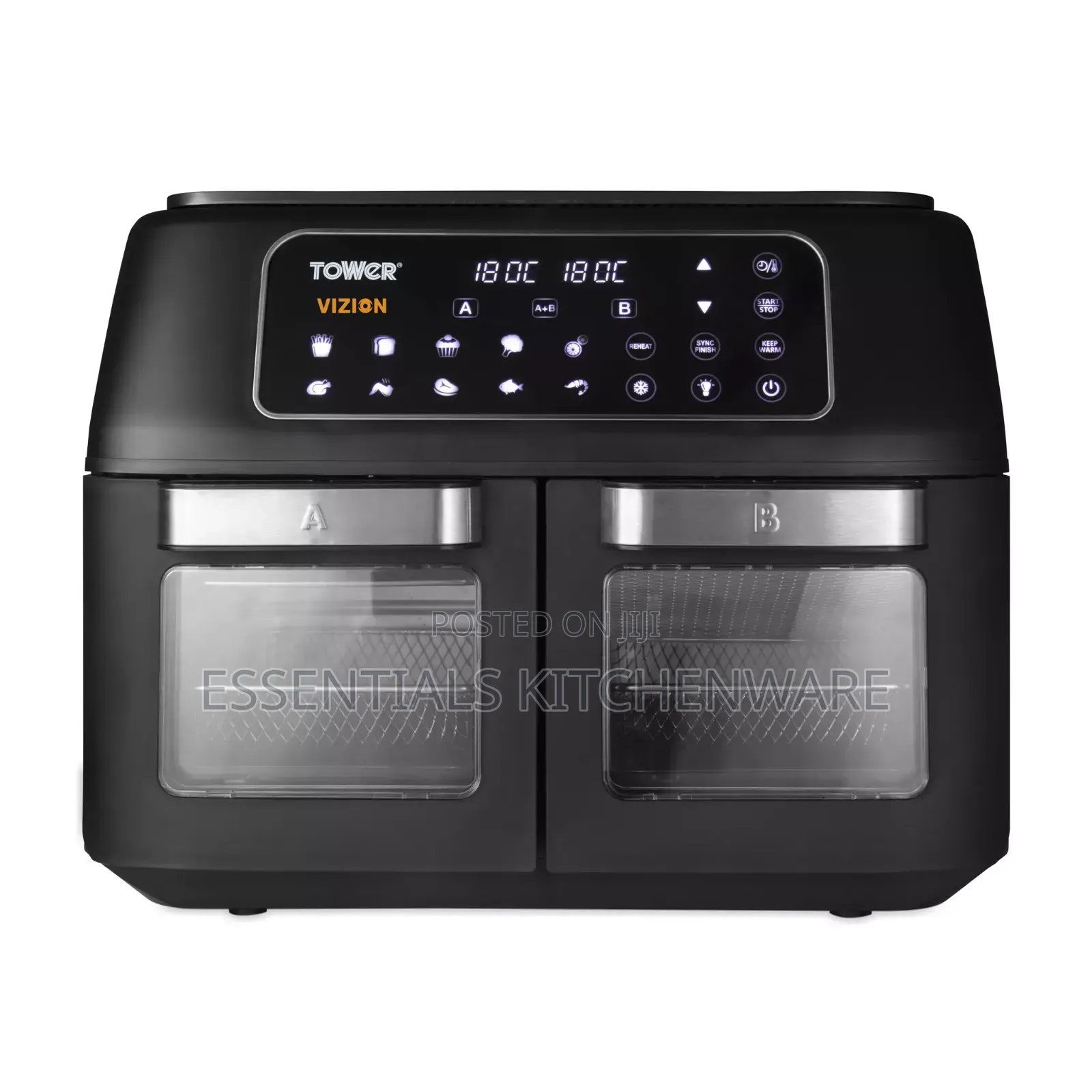 Tower 11l Dual Compartment Air Fryer Oven